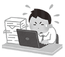育休を取得しない男性社員のイラスト