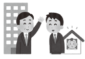 男性育休取得のイラスト